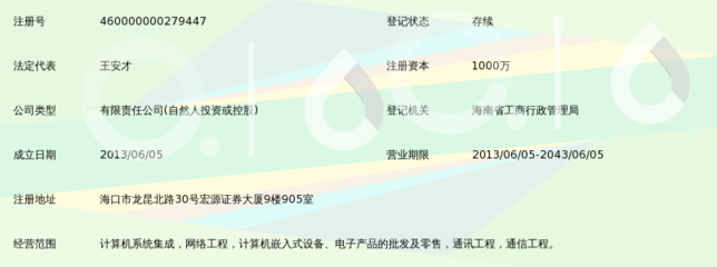 海南上亿物联网络科技锁定
